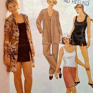 SEWING PATTERN Size 18W-42 CARDIGAN SWIMSUIT PANT McCall's 2763 CUT all sizesavb